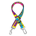 Colorful Cassette Tape Print Dog Seat Belt
