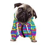 Colorful Cassette Tape Print Dog Zip Up Hoodie