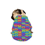Colorful Cassette Tape Print Dog Zip Up Jacket