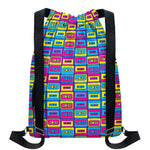 Colorful Cassette Tape Print Drawstring Backpack
