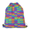 Colorful Cassette Tape Print Drawstring Bag