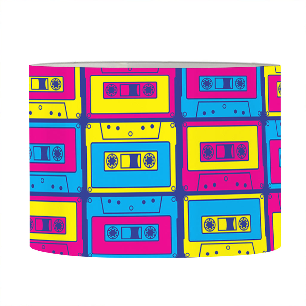 Colorful Cassette Tape Print Drum Lamp Shade