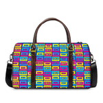 Colorful Cassette Tape Print Duffle Bag