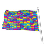 Colorful Cassette Tape Print Flag