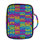 Colorful Cassette Tape Print Front Pocket Bible Bag