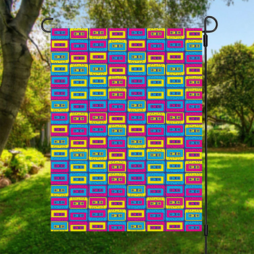 Colorful Cassette Tape Print Garden Flag