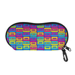 Colorful Cassette Tape Print Glasses Case