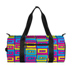 Colorful Cassette Tape Print Gym Bag