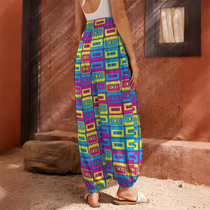 Colorful Cassette Tape Print Harem Pants