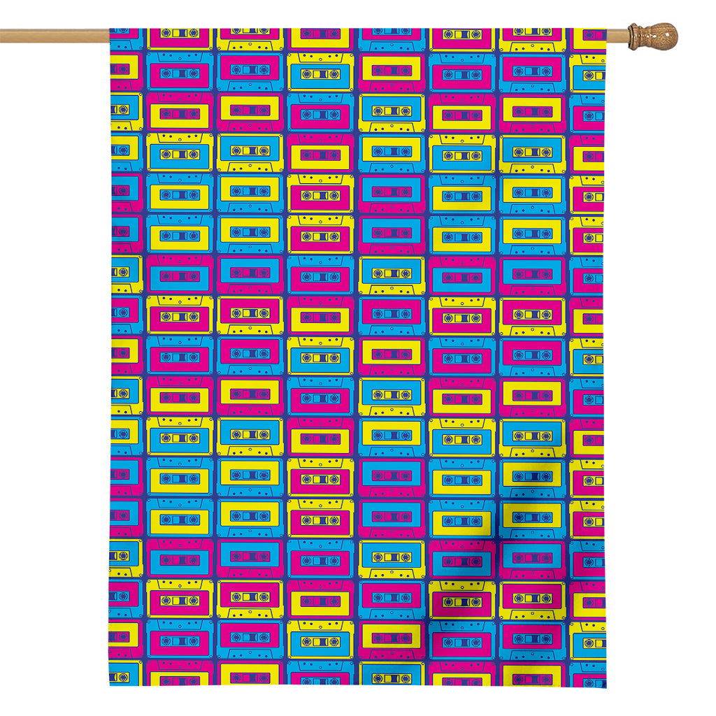 Colorful Cassette Tape Print House Flag