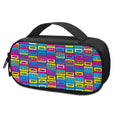 Colorful Cassette Tape Print Portable Cooler Travel Case