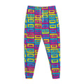 Colorful Cassette Tape Print Jogger Pants