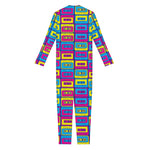 Colorful Cassette Tape Print Jumpsuit