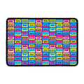 Colorful Cassette Tape Print Kitchen Mat