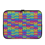 Colorful Cassette Tape Print Laptop Sleeve