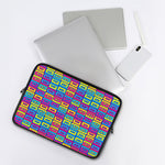 Colorful Cassette Tape Print Laptop Sleeve