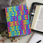 Colorful Cassette Tape Print Leather Bible Cover