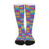 Colorful Cassette Tape Print Long Socks