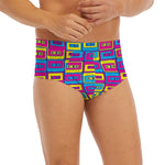Colorful Cassette Tape Print Men's Briefs