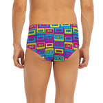 Colorful Cassette Tape Print Men's Briefs