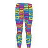 Colorful Cassette Tape Print Men's leggings