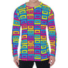 Colorful Cassette Tape Print Men's Long Sleeve T-Shirt