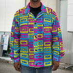 Colorful Cassette Tape Print Men's Shirt Jacket