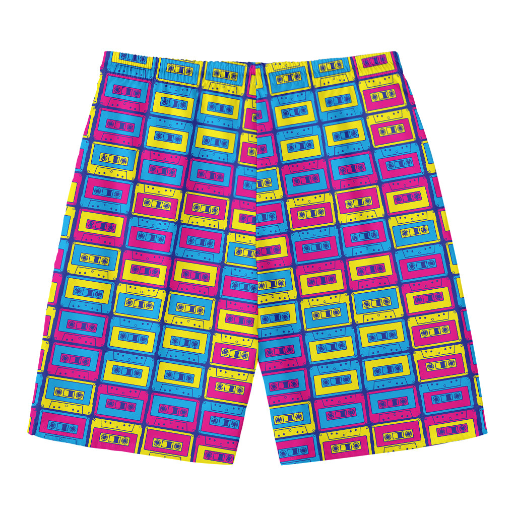 Colorful Cassette Tape Print Men's Swim Trunks