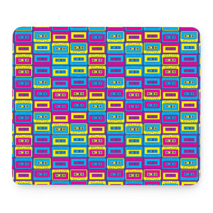 Colorful Cassette Tape Print Mouse Pad