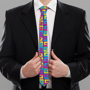 Colorful Cassette Tape Print Necktie