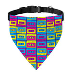 Colorful Cassette Tape Print Over The Collar Dog Bandana