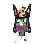 Colorful Cassette Tape Print Pet Carrier Backpack