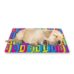 Colorful Cassette Tape Print Pet Cooling Mat Cover