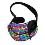 Colorful Cassette Tape Print Pet Sling Carrier