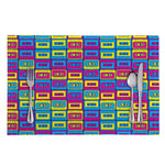 Colorful Cassette Tape Print Placemat