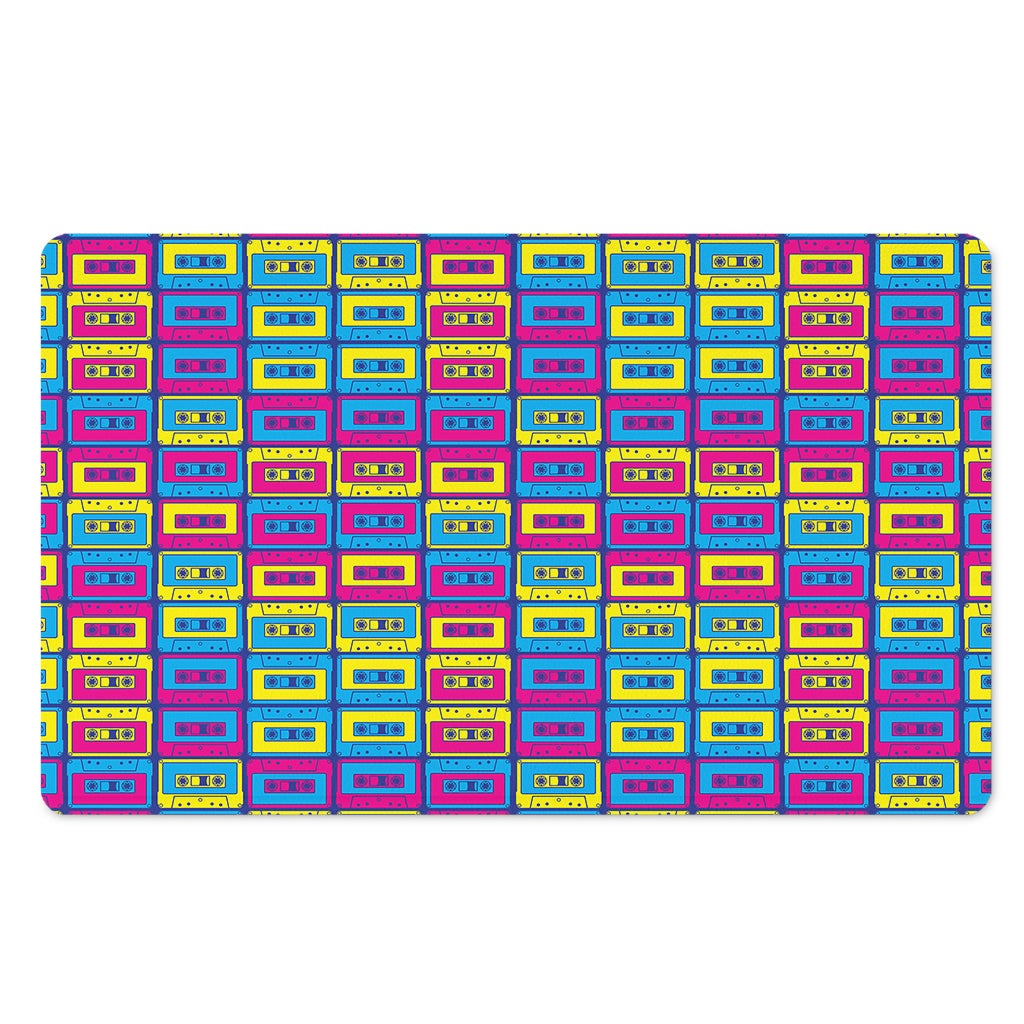 Colorful Cassette Tape Print Polyester Doormat