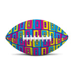 Colorful Cassette Tape Print Rugby Ball