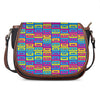 Colorful Cassette Tape Print Saddle Bag