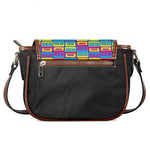 Colorful Cassette Tape Print Saddle Bag