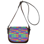 Colorful Cassette Tape Print Saddle Bag