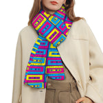 Colorful Cassette Tape Print Scarf
