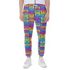 Colorful Cassette Tape Print Scuba Joggers