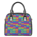 Colorful Cassette Tape Print Shoulder Handbag