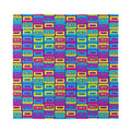 Colorful Cassette Tape Print Silk Bandana