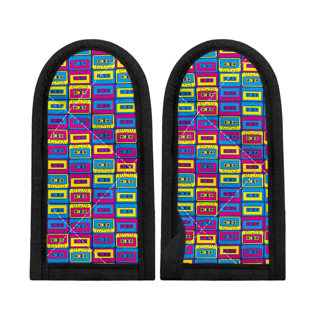 Colorful Cassette Tape Print Skillet Handle Cover