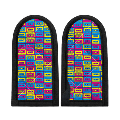 Colorful Cassette Tape Print Skillet Handle Cover