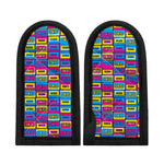 Colorful Cassette Tape Print Skillet Handle Cover