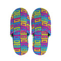Colorful Cassette Tape Print Slippers