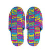 Colorful Cassette Tape Print Slippers