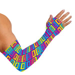 Colorful Cassette Tape Print Sun Protection Arm Sleeves